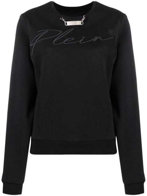 PHILIPP PLEIN Signature logo-embroidered sweatshirt