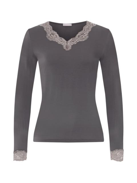 HANRO Dana Tencel™ V-Neck Top With Lace Trim