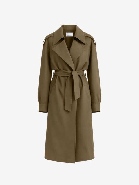The Frankie Shop Esben Cotton Trench Coat - Olive