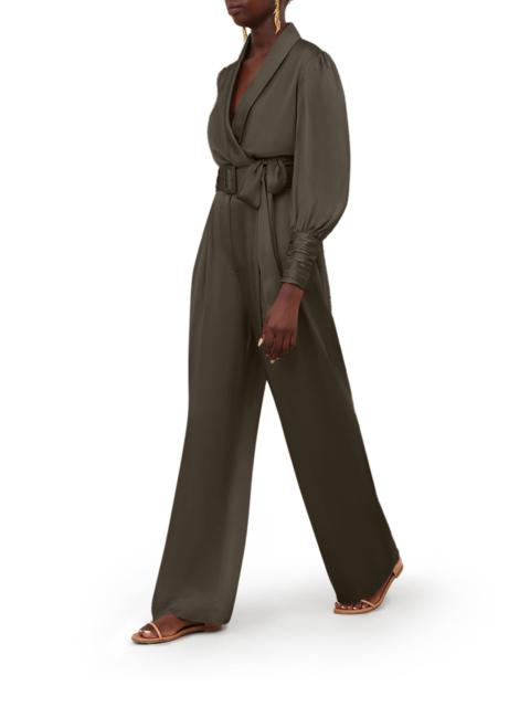 Zimmermann WIDE LEG TROUSERS WITH SILK BELT AND DARTS