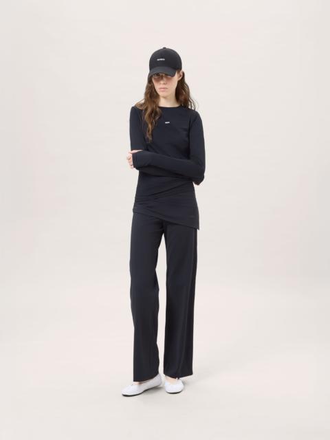 PANGAIA Womens Interlock Overskirt Trousers - Black