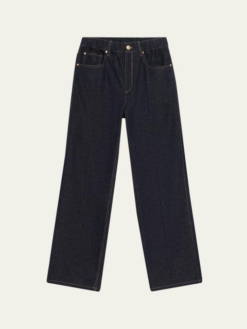 Brunello Cucinelli Wide-Leg Denim Pants