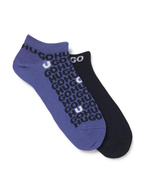 HUGO TWO-PACK OF ANKLE SOCKS WITH LOGOS