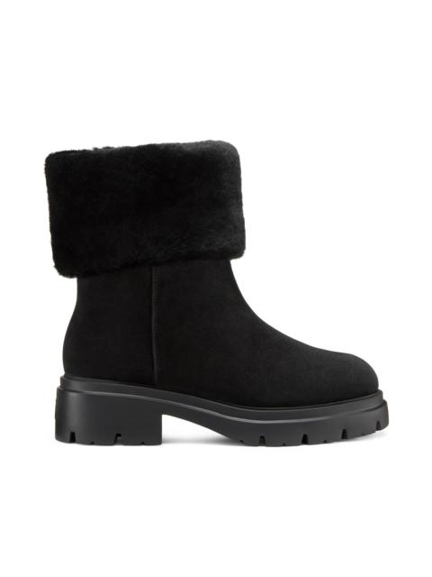 Stuart Weitzman Women's Hudson 50MM Shearling Booties - Black