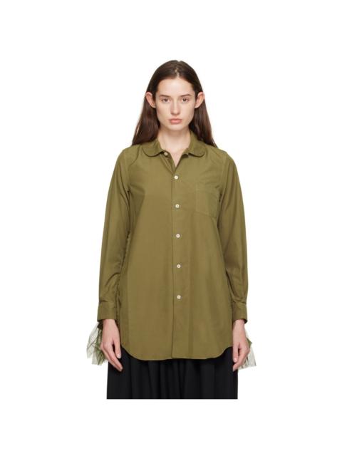 Comme des Garçons Comme des Garçons Khaki Paneled Shirt