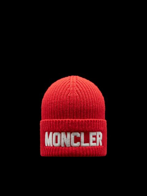 Moncler Embroidered Logo Wool Beanie