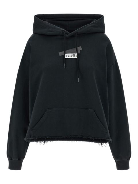 MM6 Maison Margiela gauze frayed hoodie