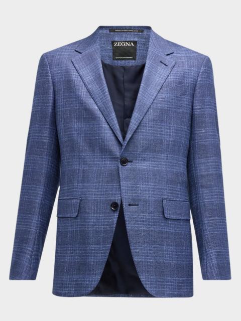 ZEGNA Men's Plaid Crossover Sport Coat
