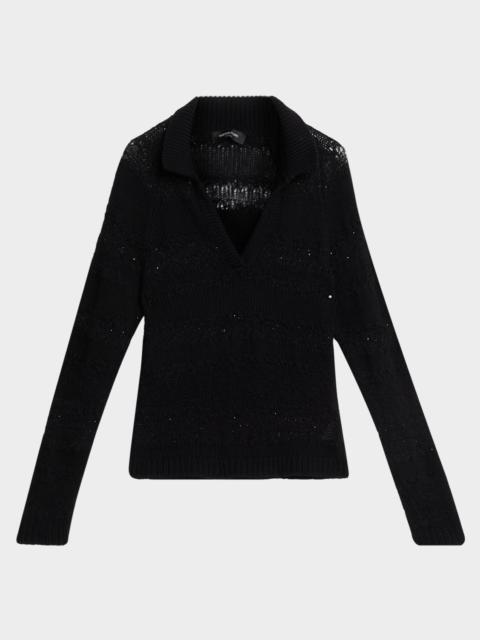 FABIANA FILIPPI Sequin Striped Knit Sweater
