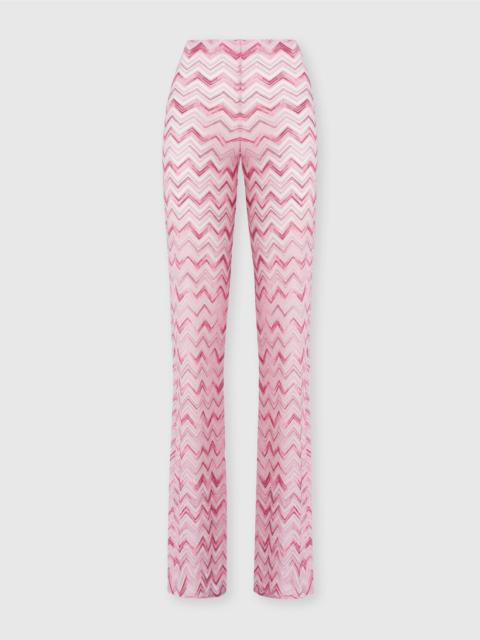 Missoni Flare trousers in slub zigzag viscose blend