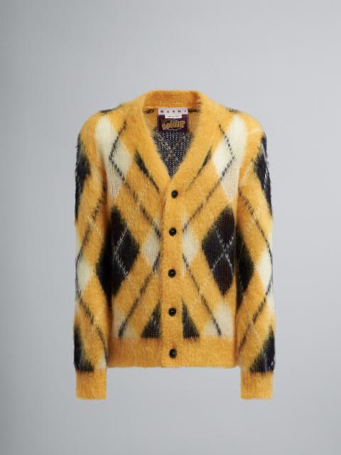 Marni ICONIC MOHAIR ARGYLE CARDIGAN