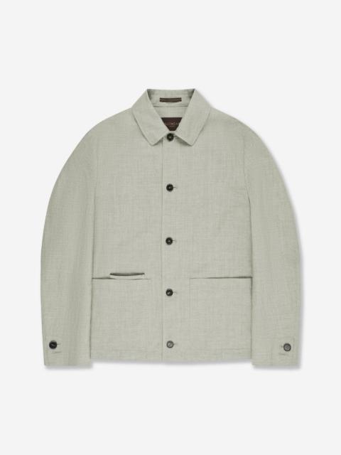 SLOWEAR Wool, linen and silk blouson jacket