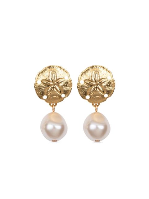 Anguilla pearl-detailing earrings