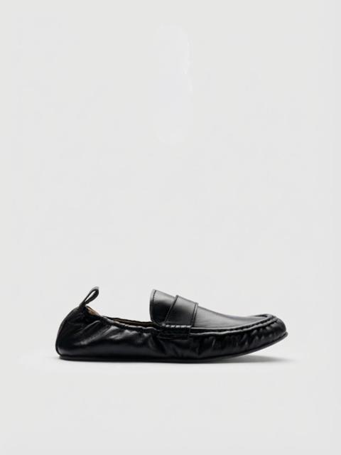 ATP ATELIER Lauria Black Nappa Slip-ins