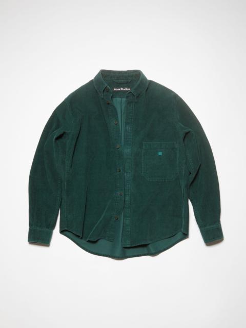 Corduroy overshirt - Night green