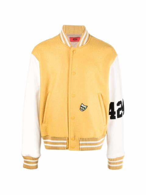 424 logo-detail bomber jacket