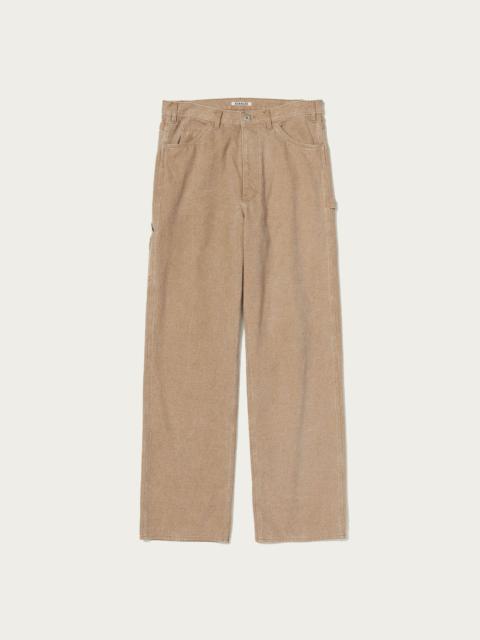 Washed Organic Canvas Pants - Light Brown