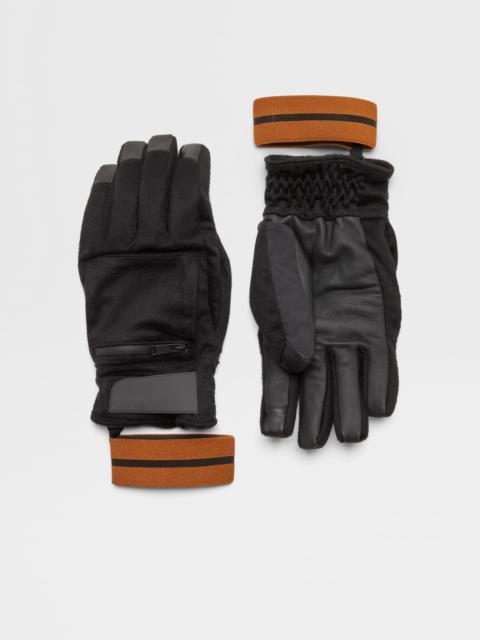 BLACK OASI CASHMERE SKI GLOVES