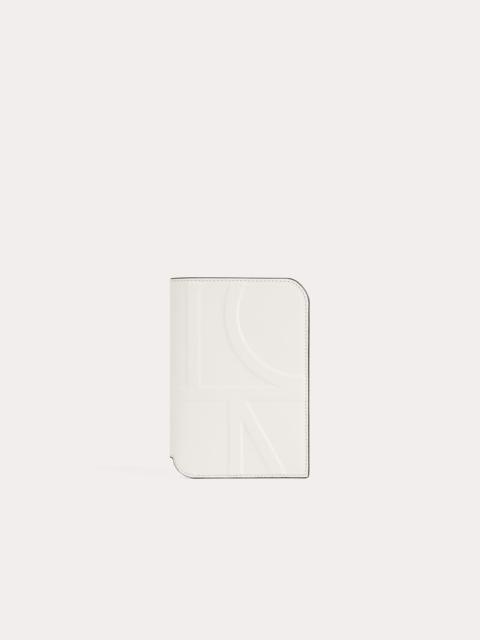 Totême Monogram leather passport holder milk