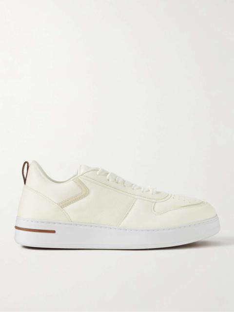 Newport Walk 2.0 Suede-Trimmed Leather Sneakers