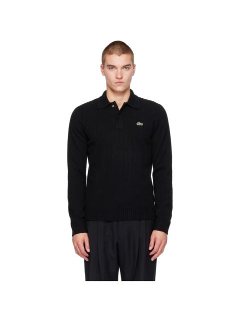 LACOSTE Black Cashmere Polo