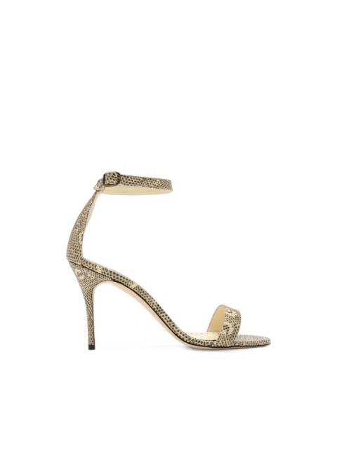 Manolo Blahnik Chaos snakeskin-effect leather sandals