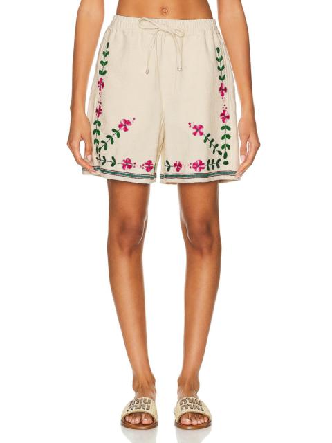 HARAGO Embroidered Shorts