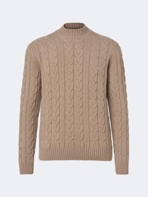 SLOWEAR Cable-knit virgin wool sweater