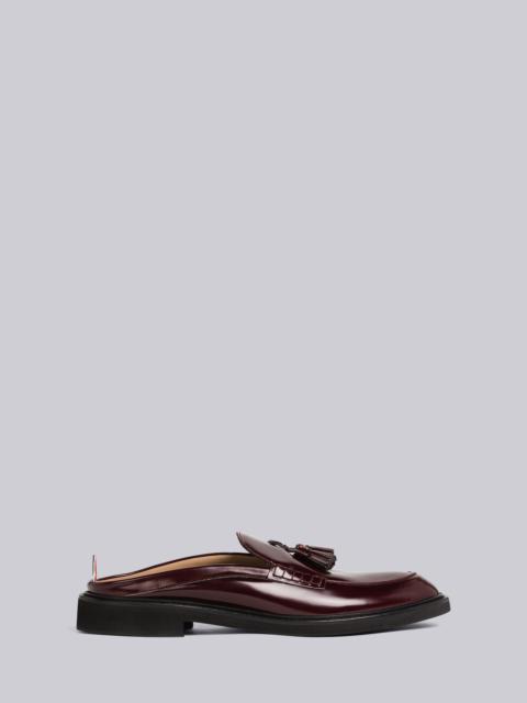 Thom Browne Soft Patent Leather Tassel Loafer Mule