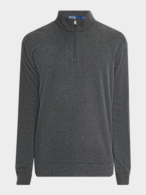 Polo Ralph Lauren Men's Textured Double-Knit Quarter-Zip Sweater