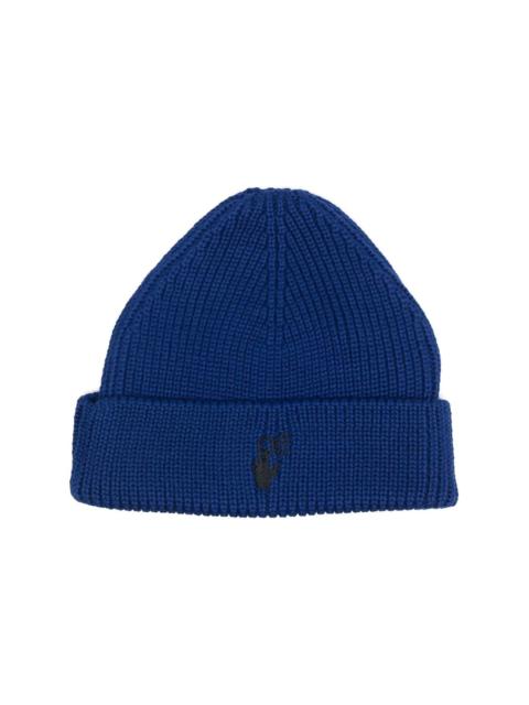 Off-White logo-embroidered beanie