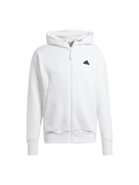 adidas Z.N.E. Premium Full-Zip Hooded Track Top 'White' IN5092