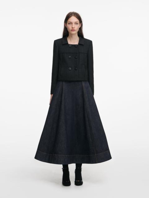 self-portrait Black Boucle Cropped Jacket