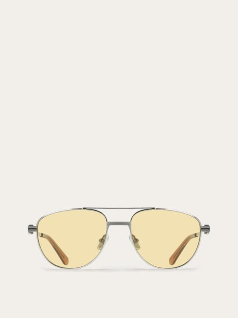 FERRAGAMO Aviator frame sunglasses