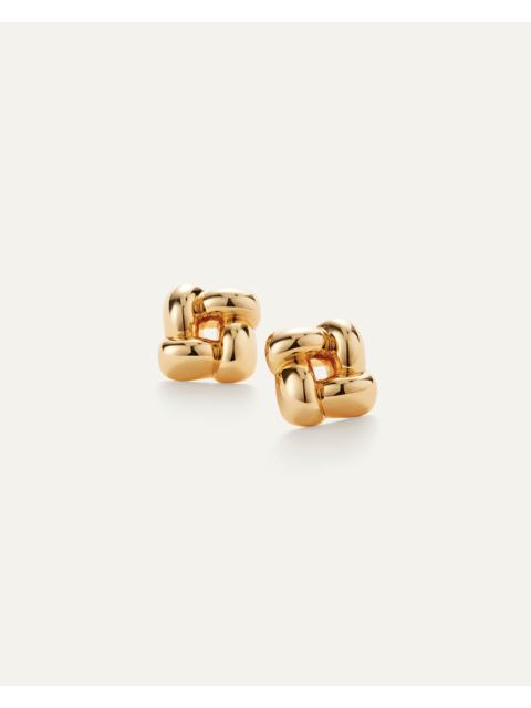 JENNY BIRD Small Woven Square Earrings