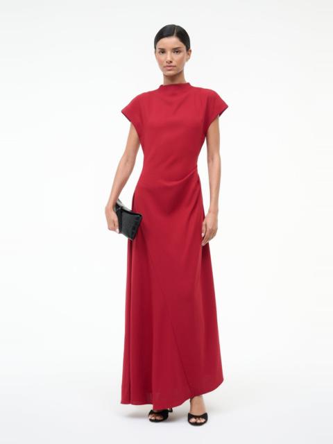 STAUD STAUD ZAYA DRESS POMEGRANATE