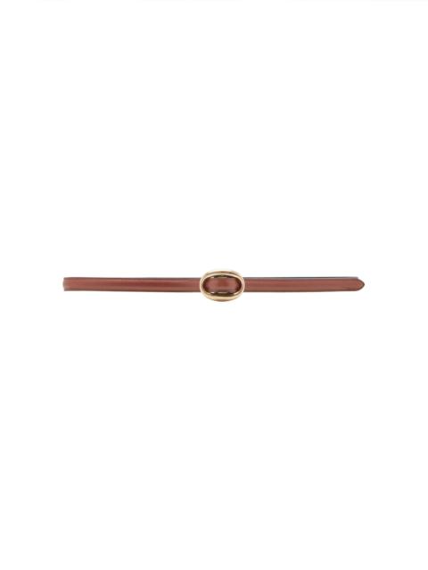 SAINT LAURENT Thin Reversible Leather Belt