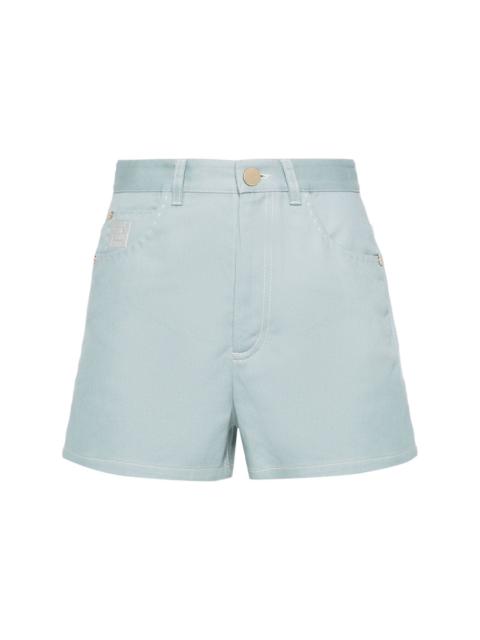 FENDI FF-motif cotton shorts