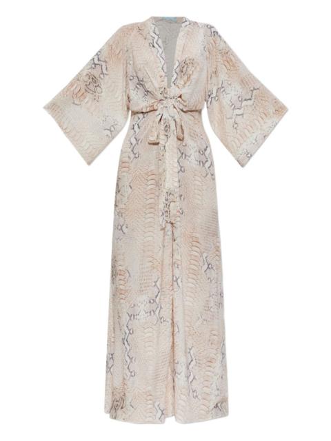 MELISSA ODABASH Wisdom knot animal-print maxi dress