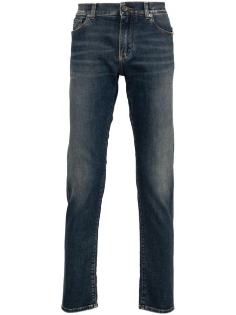 Dolce & Gabbana logo-plaque slim-fit jeans