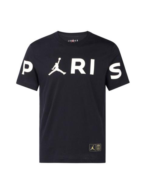 Jordan Air Jordan Wordmark Paris Saint-Germain Large logo Printing Casual Sports Black CK9786-010