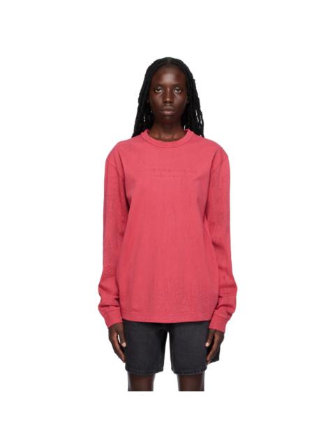 Red Overdyed Long Sleeve T-Shirt