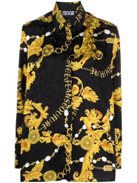 VERSACE JEANS COUTURE Chain Couture-print long-sleeve shirt