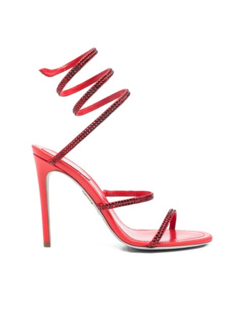 RENE CAOVILLA 110mm Cleo embellished spiral ankle-strap sandals