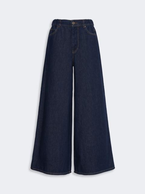 WEEKEND Max Mara ZATTERA Long cotton denim jeans - NAVY