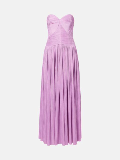 SIMKHAI Aubriella gathered plisse gown