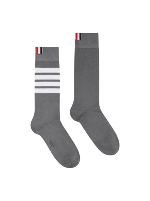 Thom Browne Lightweight Cotton 4-Bar Mid Calf Socks Women