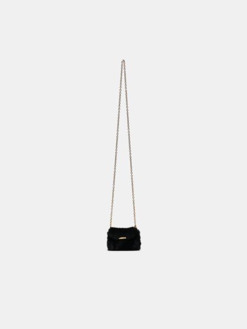 dolce vita BRINDI CROSSBODY WALLET BLACK FAUX FUR
