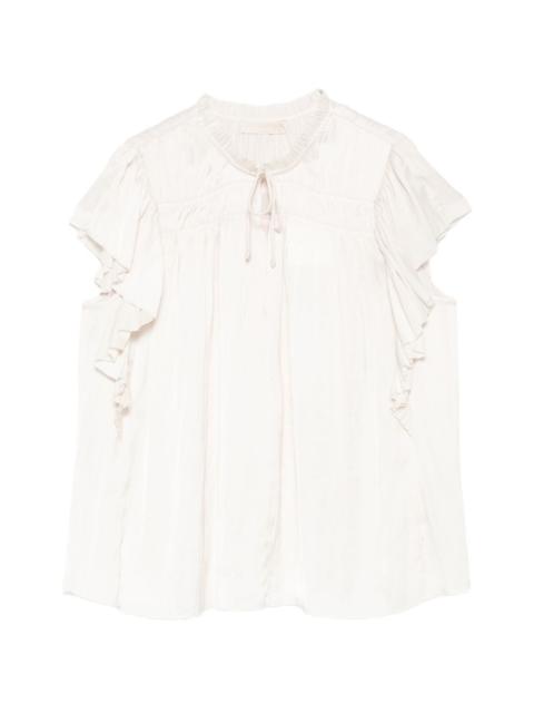 ULLA JOHNSON Agosta flutter-sleeve blouse