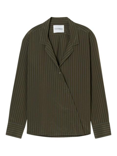 CLOSED asymmetric striped shirt